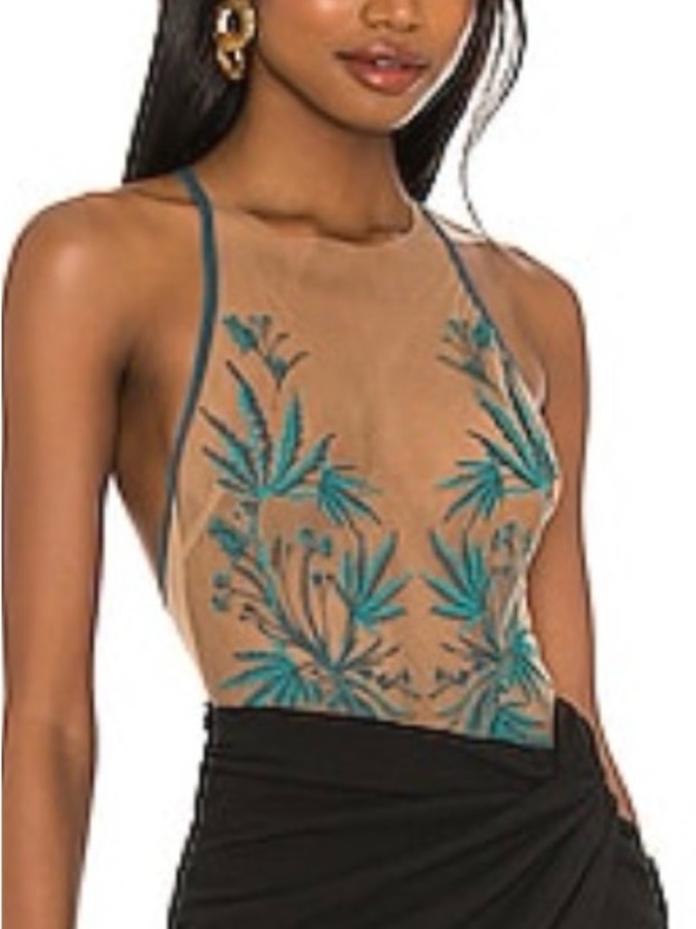Thistle and Spire Brooklyn Haze body suite- emerald /butterscotch-M